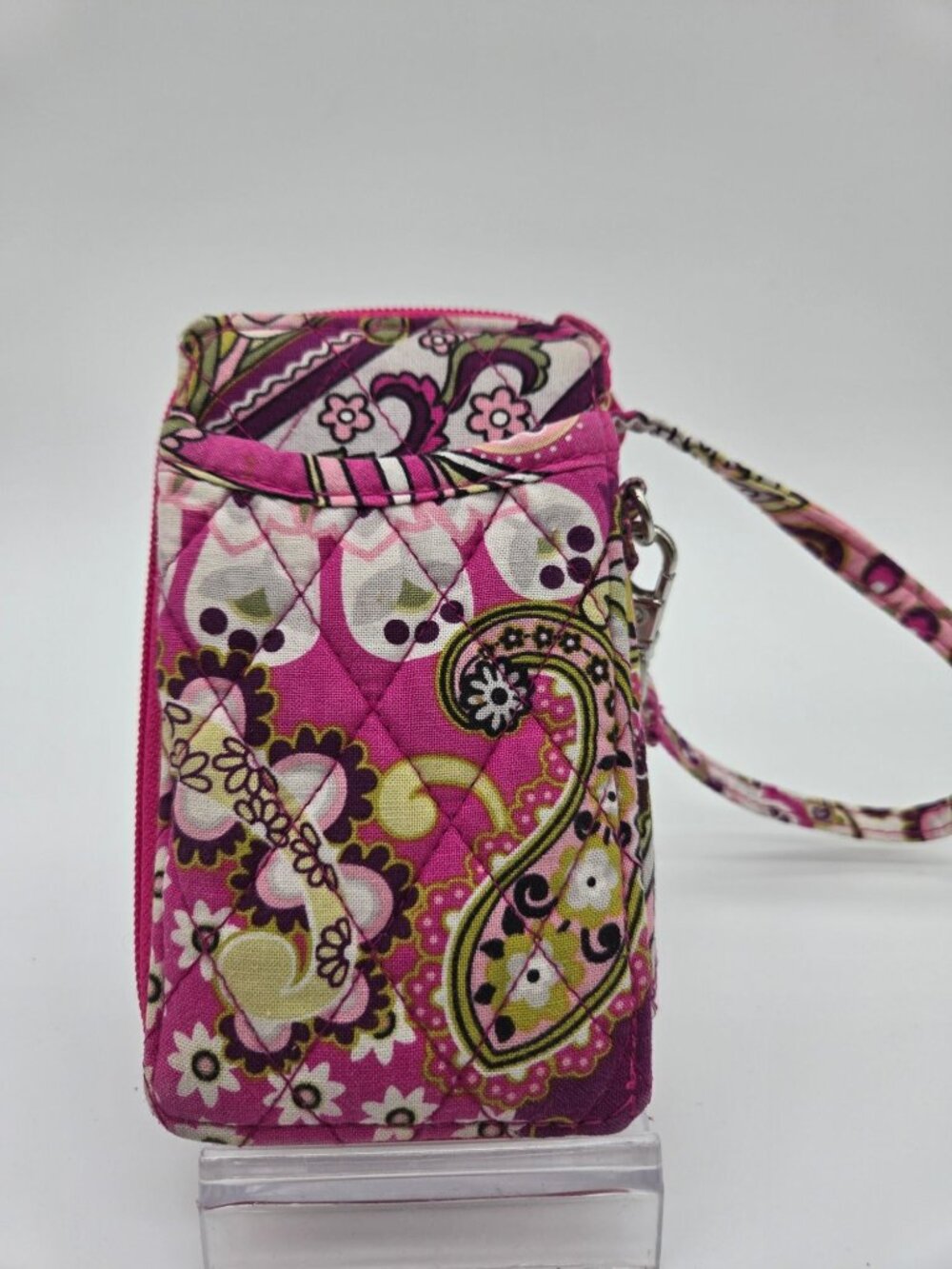 Vera Bradley Very Berry Paisley ID Wristlet Zip Wallet Retired Pre-Loved